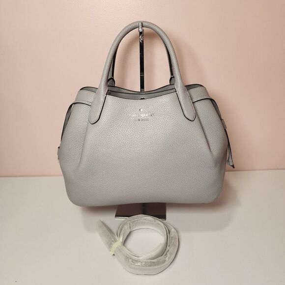 NWT KATE SPADE K8134 DUMPLING LARGE SATCHEL Mountain Grey - Picture 1 of 7